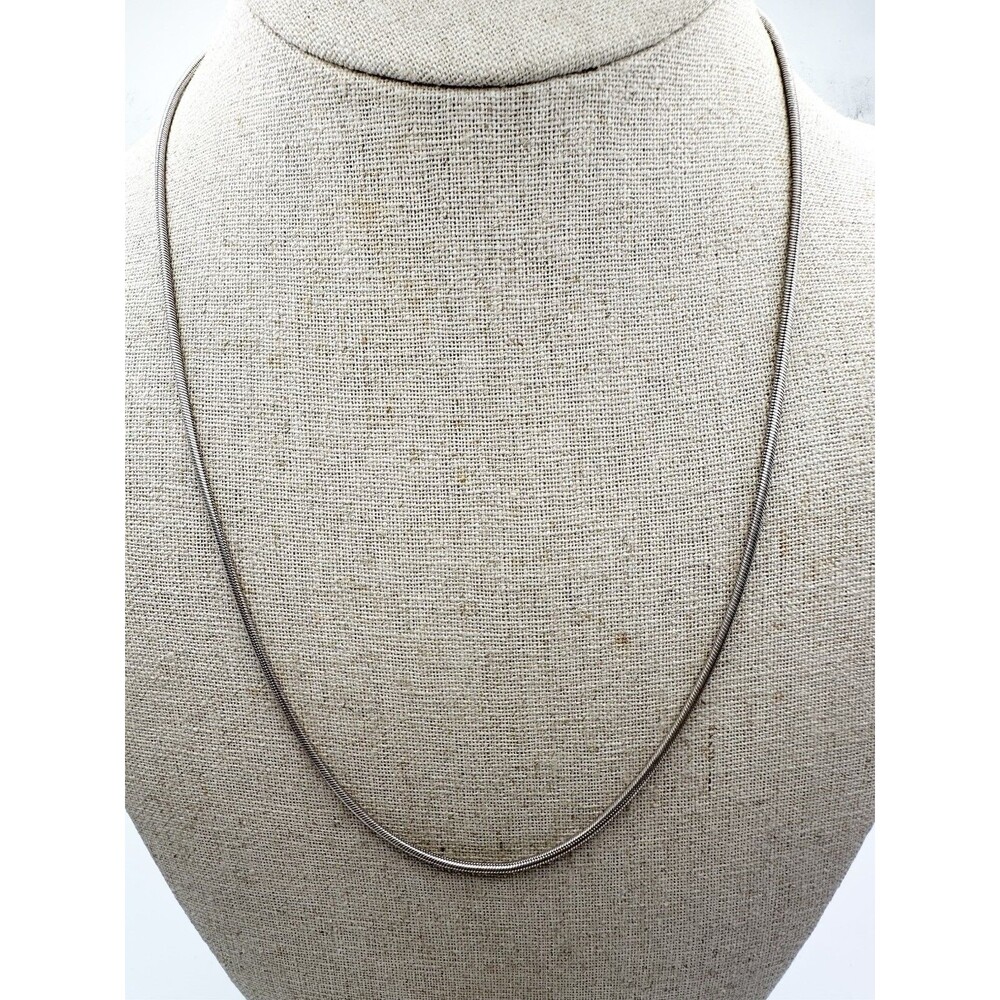 925 Italy Sterling Silver Snake Chain Necklace 1.5mm Thick 19.5” Long